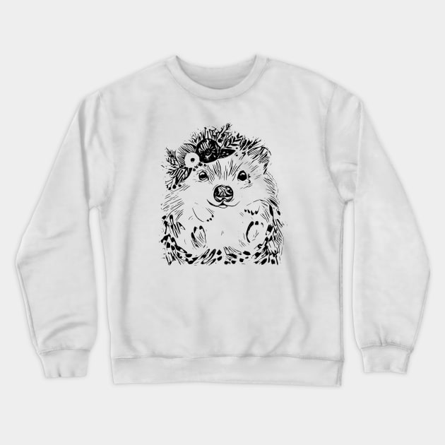 Hedgehog Crewneck Sweatshirt by Nimmersatt